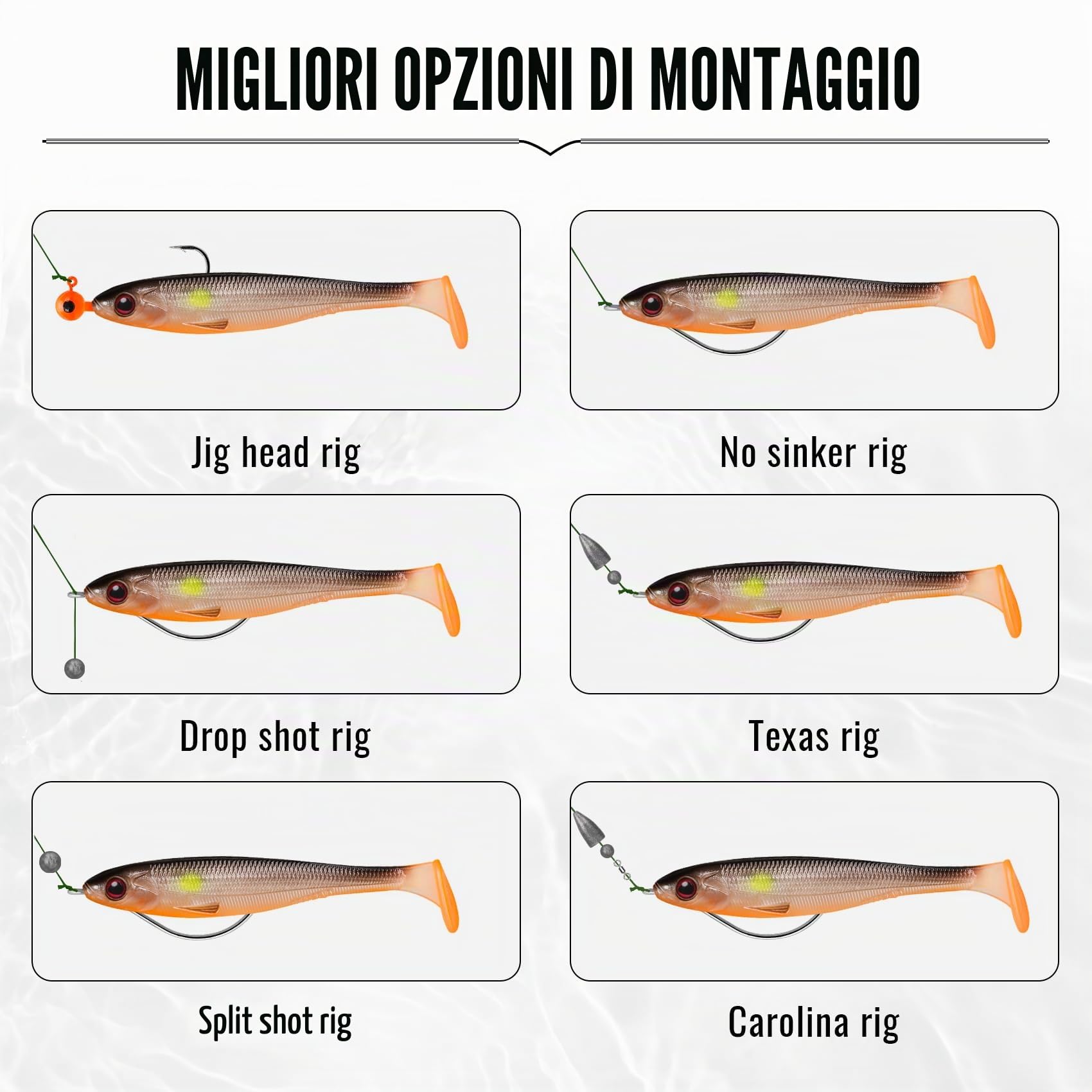 TRUSCEND Esche Da Pesca Per Bass Trota Crappie Versatile Paddle Tail Swimbaits Superb Esche Da Pesca In Plastica Morbida Freshwater Saltwater Bass Walleye Esca Da Pesca Regali Per Gli Uomini