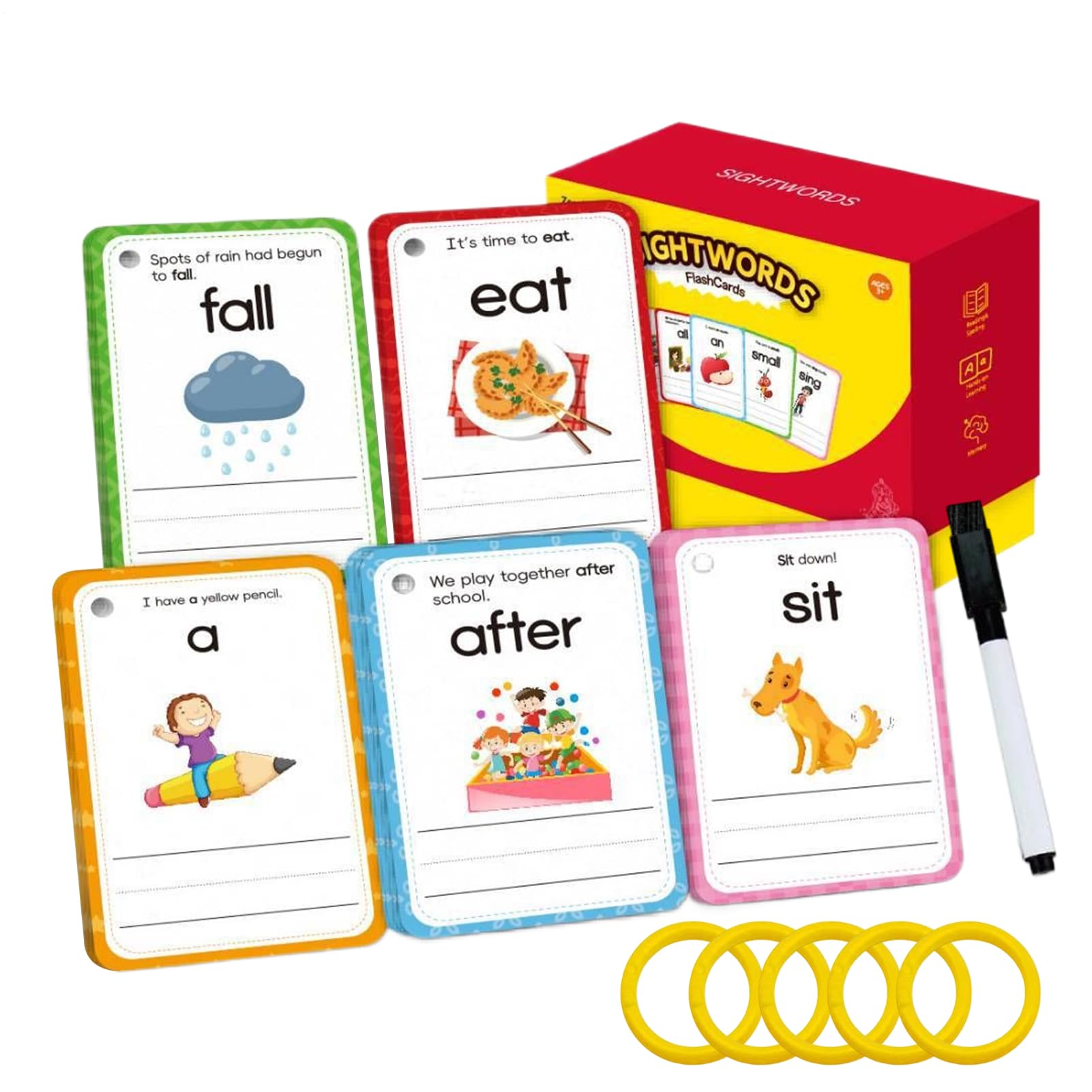 Cartes Flash des Mots Fréquents pour Fournitures pour Amélioration De