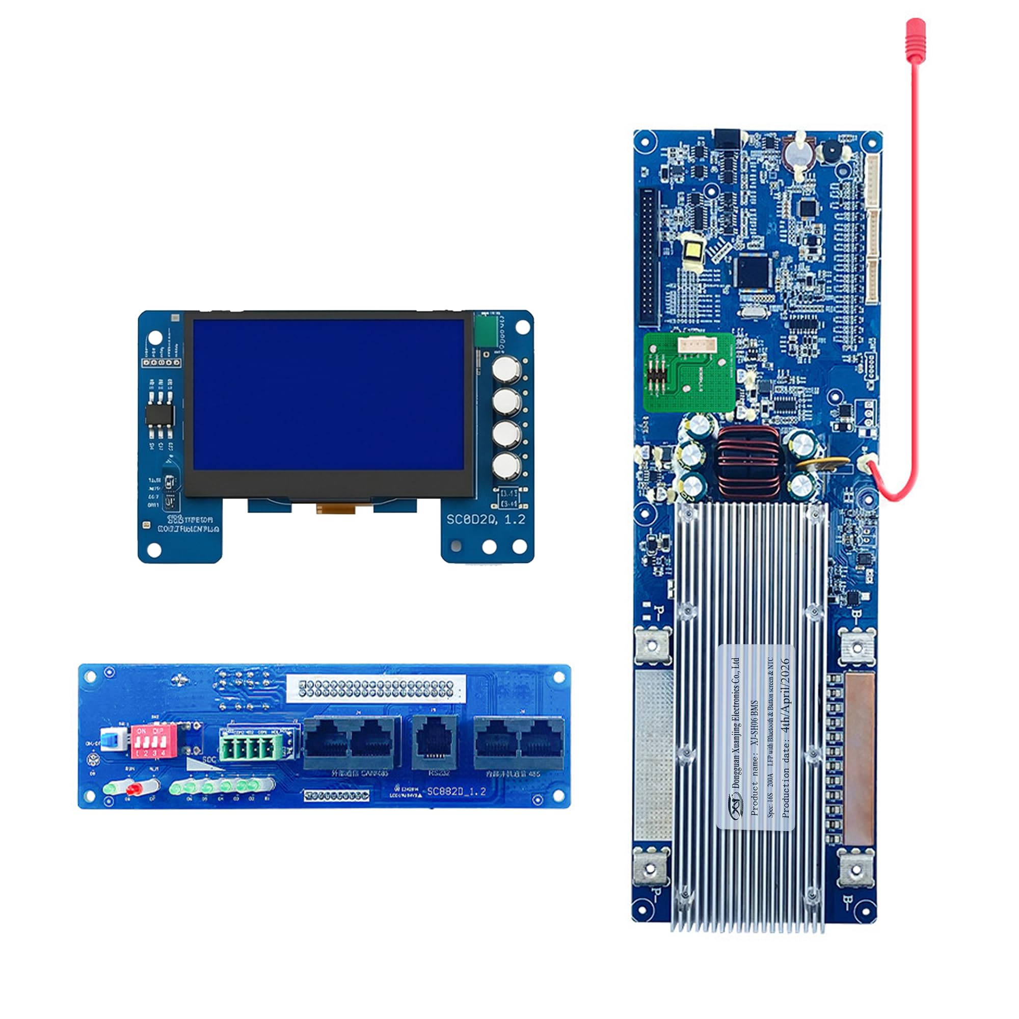 amiciSolar 7S–16S 200A Smart BMS for LiFePO4 Battery Pack | Bluetooth App + Display | ESS Solar Energy Storage BMS | 200A Charge/Discharge Protection for Inverter, EV & DIY Battery Systems-image-21