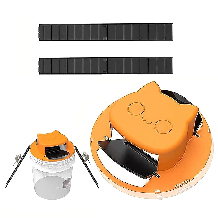 Buy Mouse Traps Bucket, Reusable Flip Mice Traps Indoor, Outdoor Humane Rat Lid Trap, Auto Reset