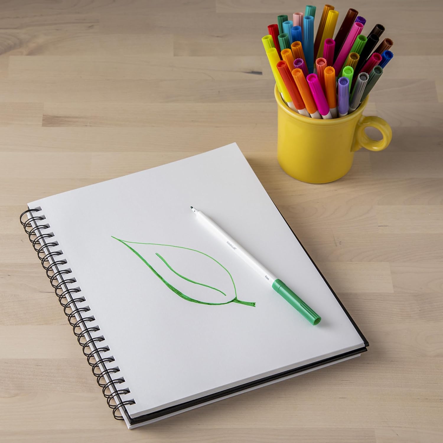 Black Wirebound Sketchbook by Artist's Loft - Acid Free and Smudge Resistant, Sketch Pad for Drawing, Sketching, Writing - Bulk 12 Pack