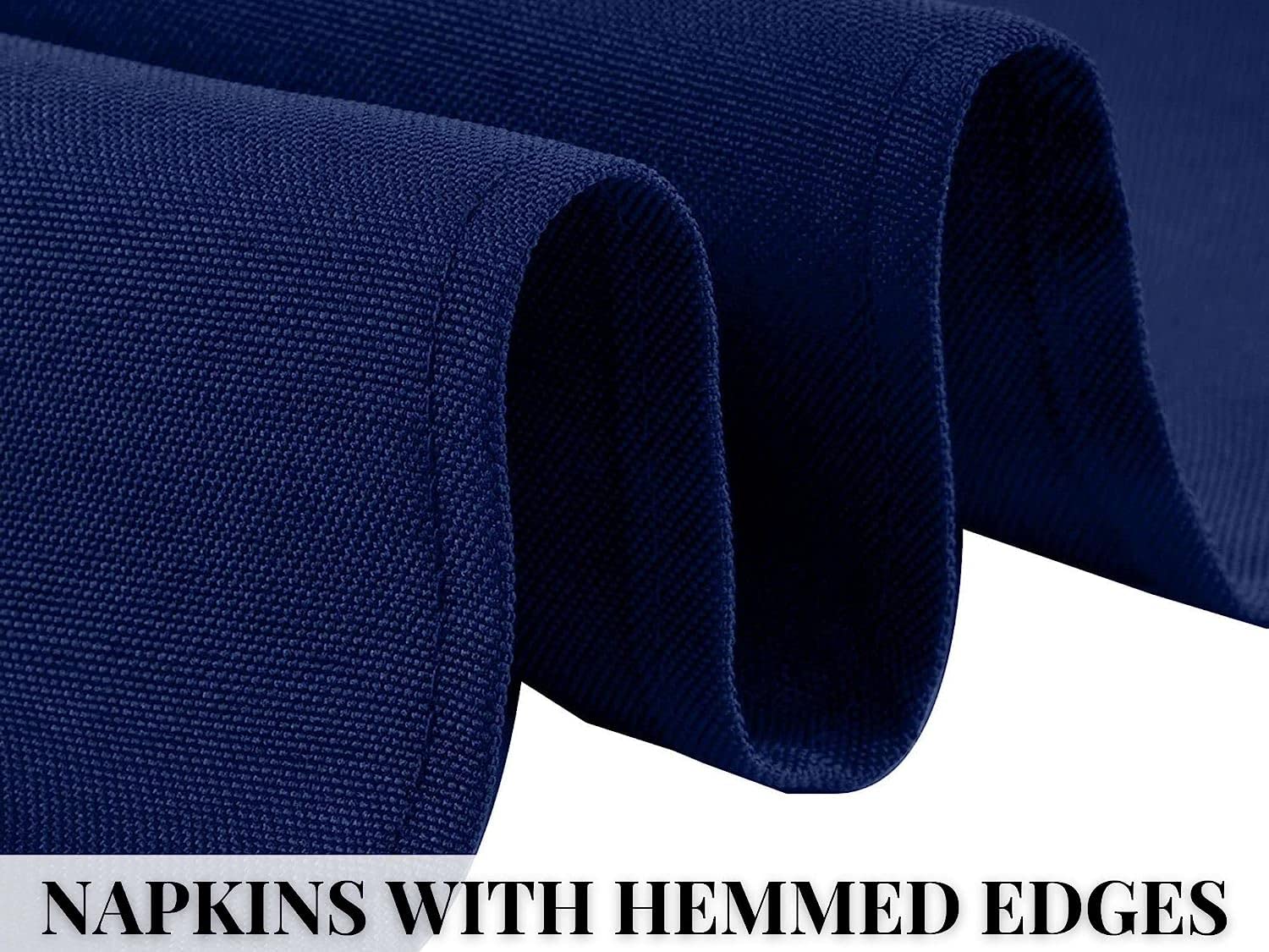 Square Polyester Tablecloth Napkins 20" x 20" For Wedding Parties Dinner Restaurant (Navy blue, 20x20"((51x51cm) 10 PCS) - Image 2