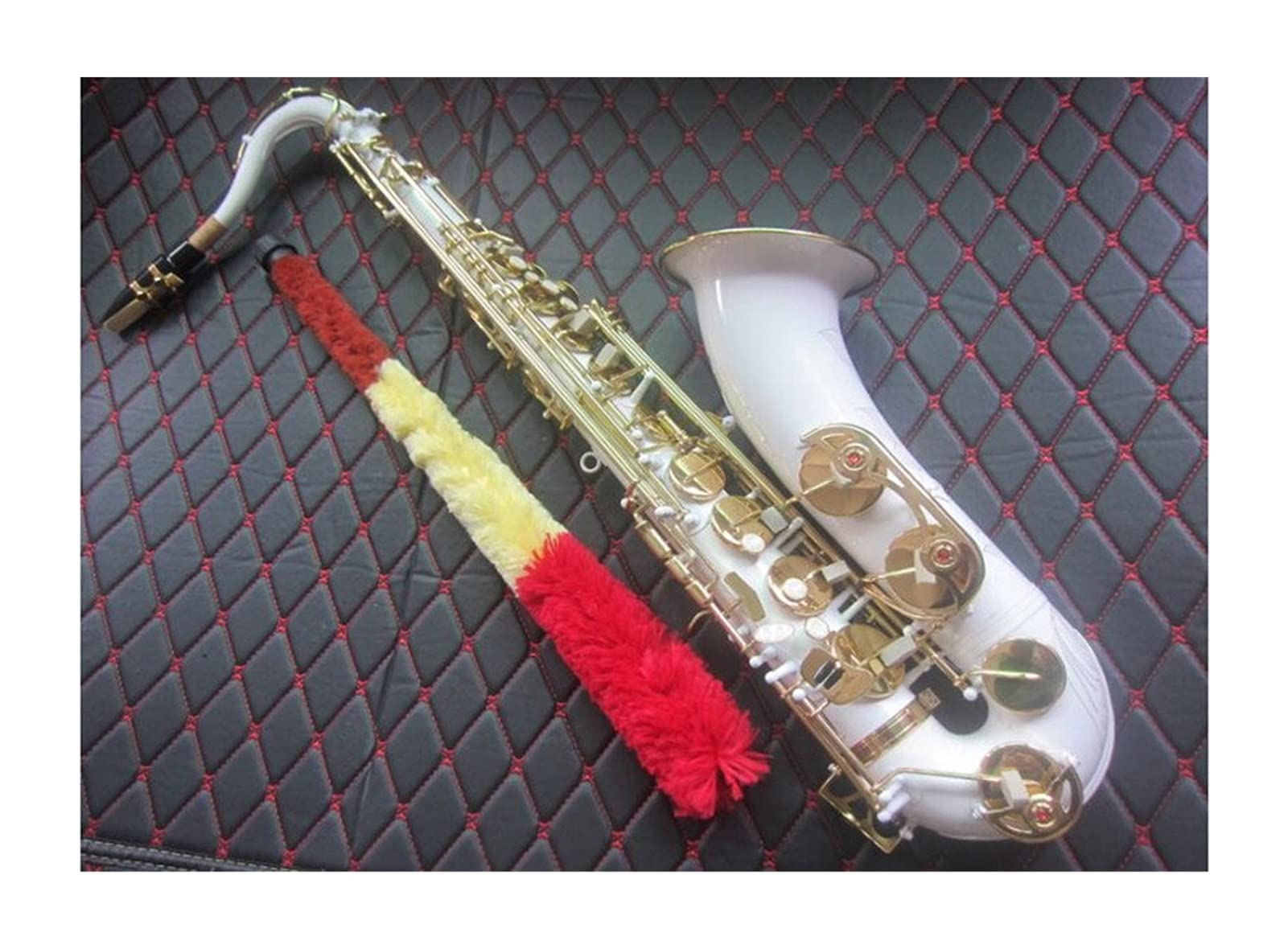 Sassofono Tenor White Gold Key BB Strumento Musicale Professionale Playing Tenor Sax con Caso Bocchino Sassofono Studenti
