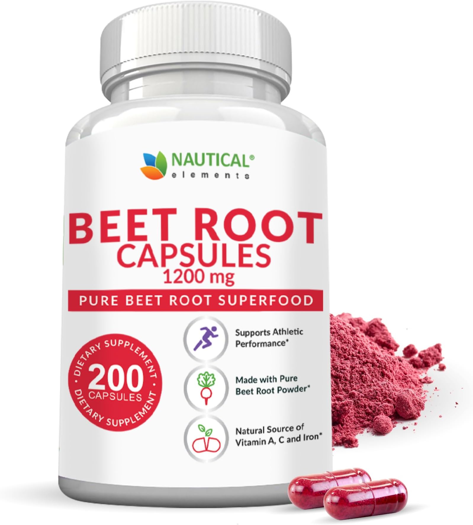 Amazon.com: Beet Root Capsules - 1200mg Per Serving - 200 Beet Root ...
