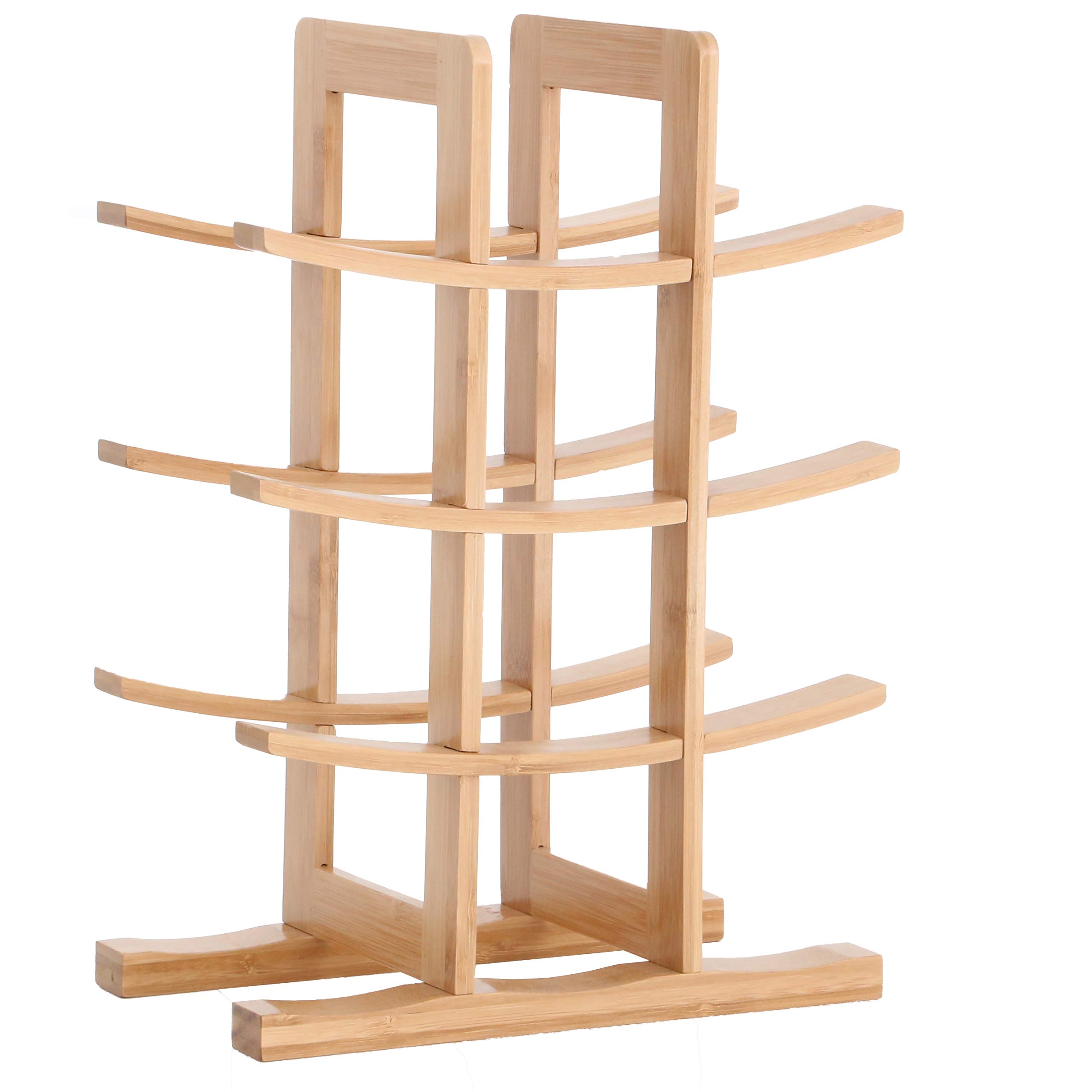 Gräfenstayn® 30551 cremagliera del vino PORTO - impilabile in legno di bambù per 12 bottiglie di vino - Dimensioni 30x16x42 cm (LxWxH) gabbie per bottiglie di vino caso del vino