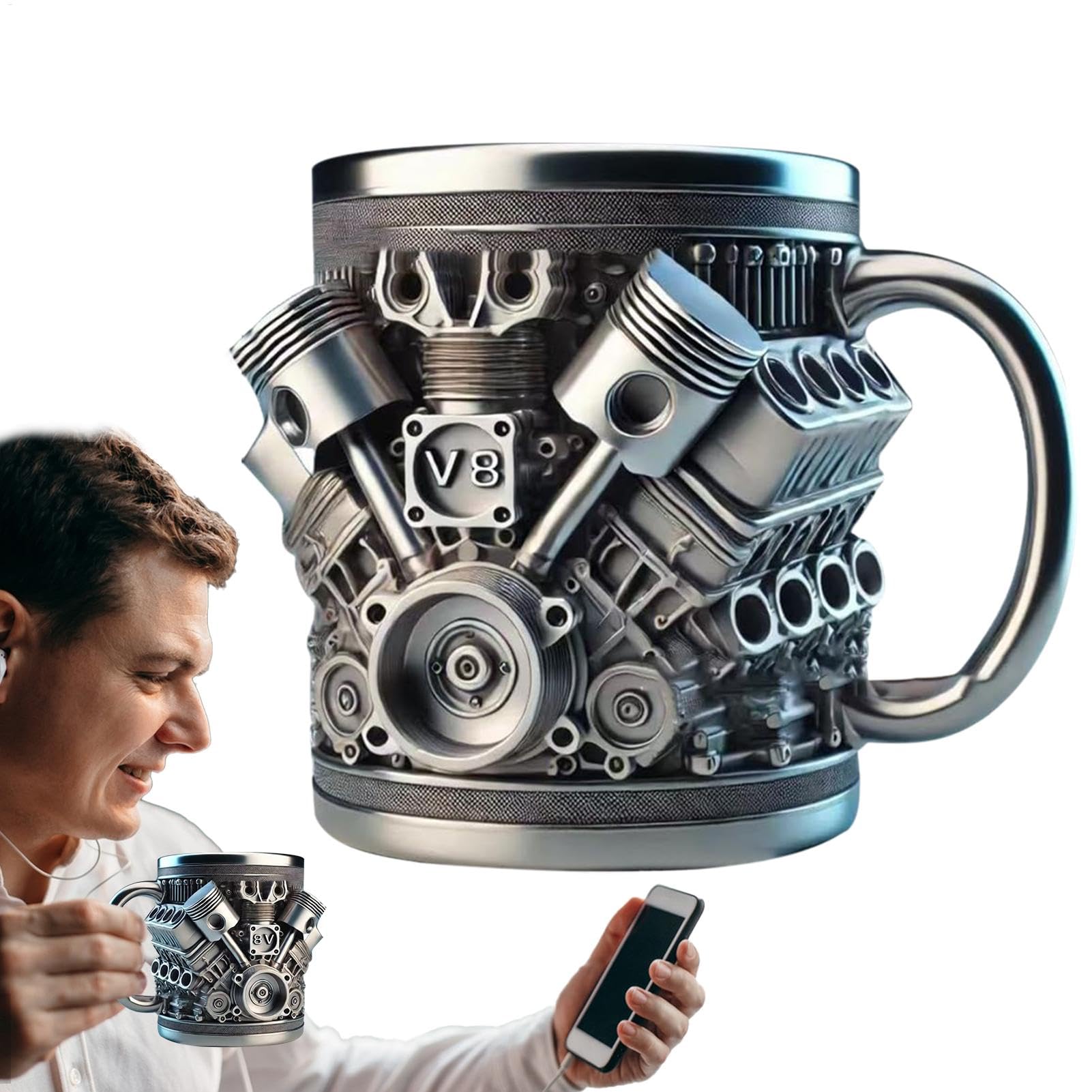 Recipiente de agua taza de café reutilizable estilo vasos stein de coche