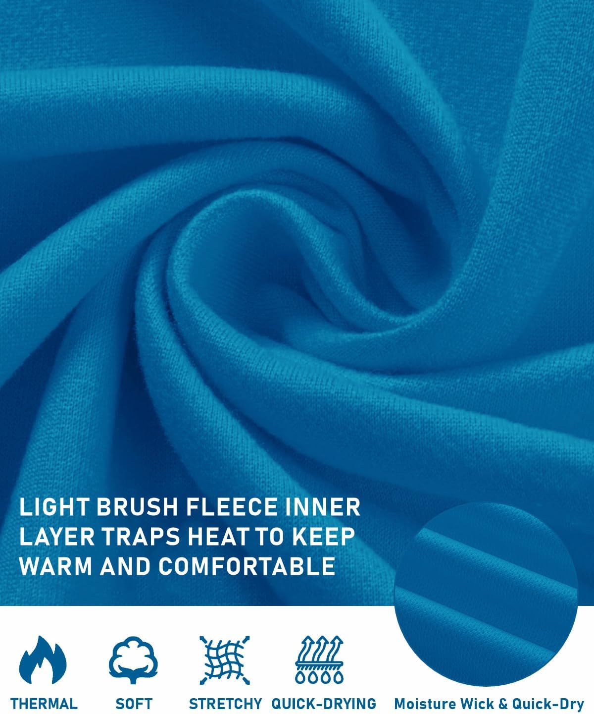 Przewalski Men's Cycling Jersey Winter Thermal Long Sleeve Fleece Cycling Jacket with 3 Rear Pockets - Image 4