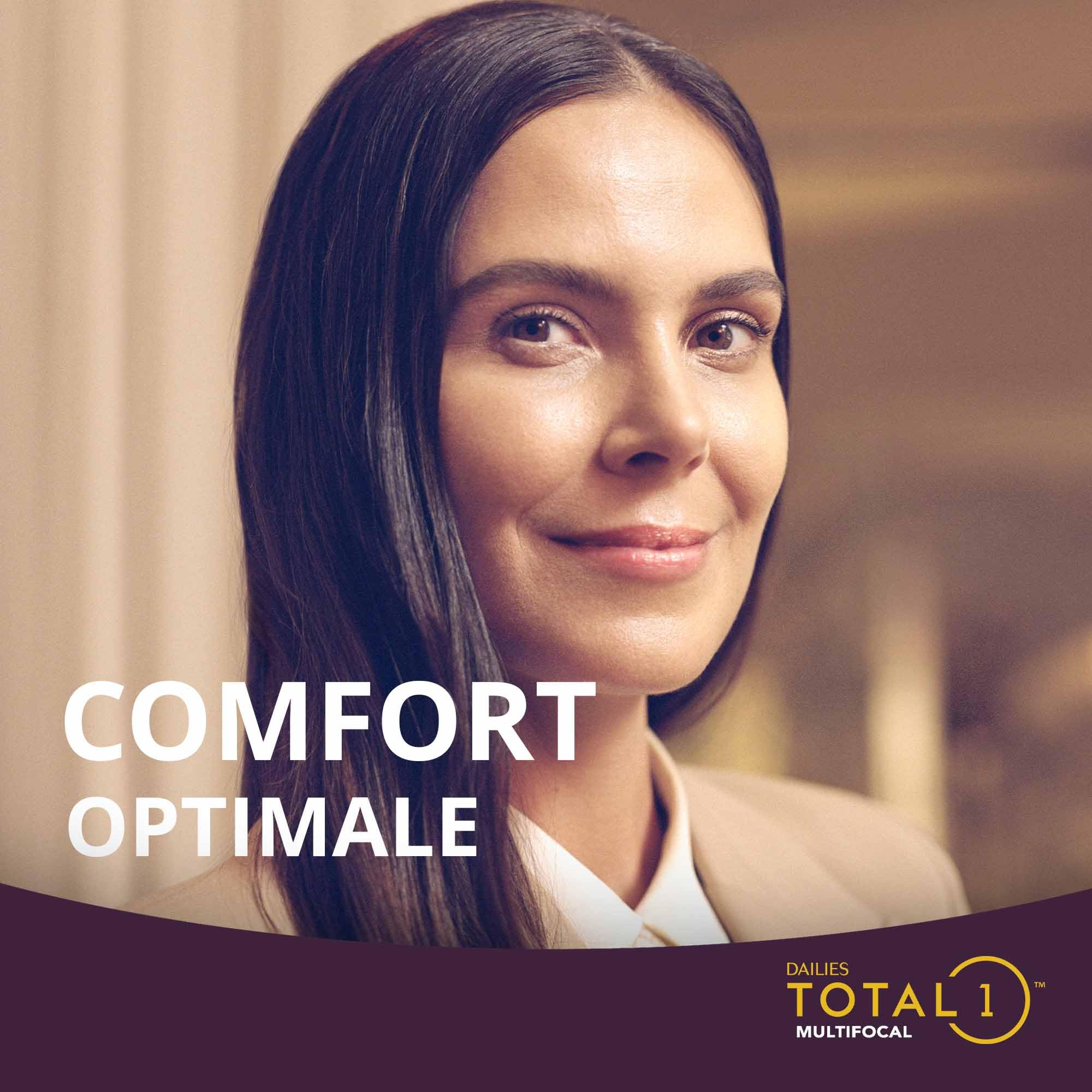 Dailies Total 1 Multifocal lenti a contatto giornaliere | 30 lenti | BC 8.5 mm | DIA 14.1 mm | ADD MED | -04.00 diottrie