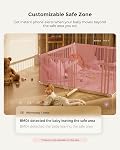 Moniteur pour bébé intelligent Momcozy avec caméra et audio, écran 5" 1080P avec montage mural, détection de mouvement et de pleurs, clôture de sécurité, vision nocturne claire, batterie 5000mAh, communication bidirectionnelle, enregistrement photo et vidéo, BM04