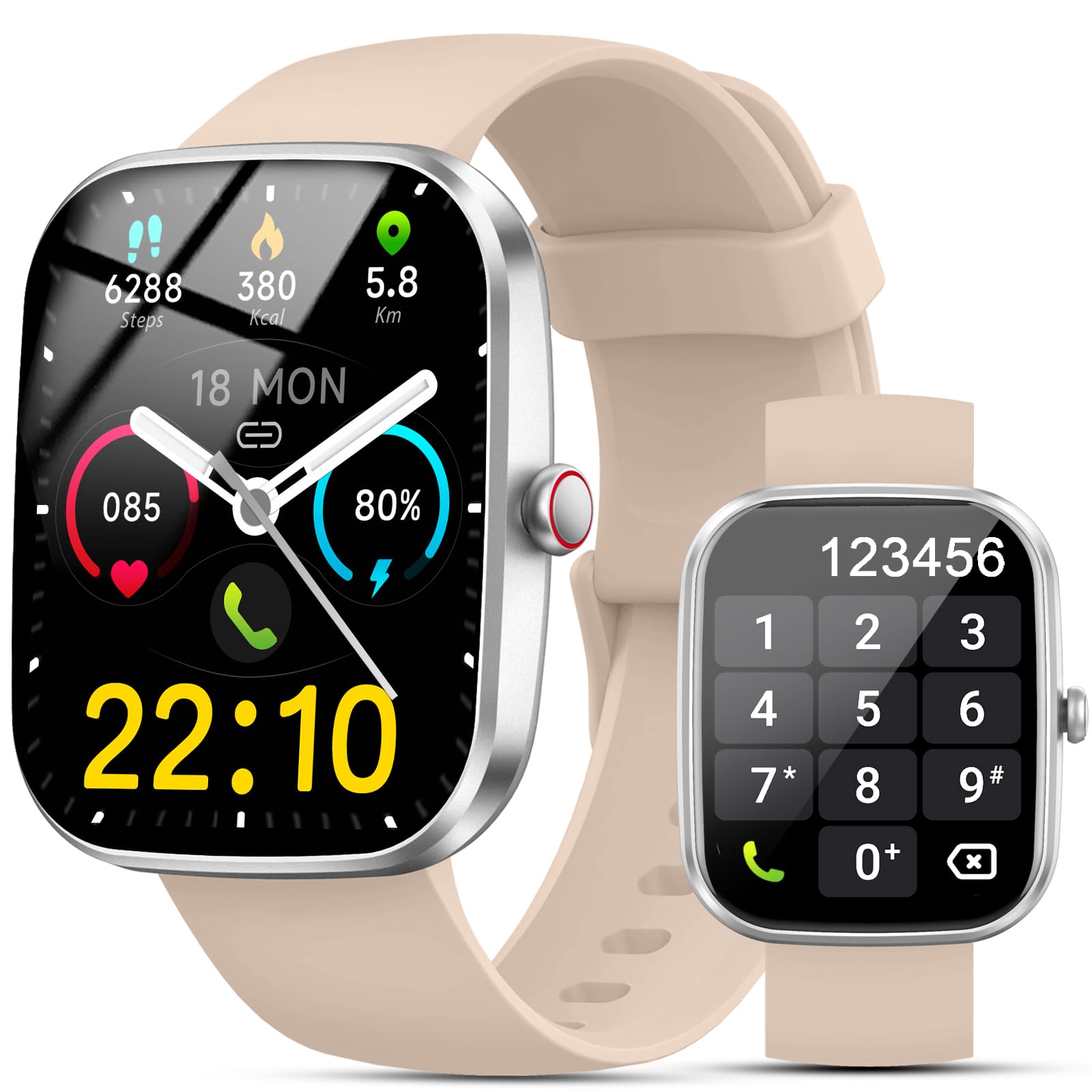 Smart Watch for Men Women Answer Make Calls 1 96 HD Smartwatch Fitness Tracker with 110 Sport Modes