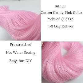 Kids Braiding Hair Pre stretched Pink Braiding Hair 16 inch Braid Hair for Kids