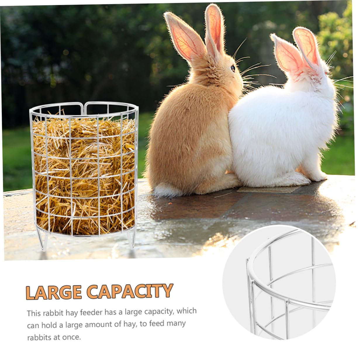 SUPVOX 6piezas Comedero para Conejos De Metal Accesorios Prácticos para Alimentación De Mascotas para Conejos Cobayas y Chinchillas