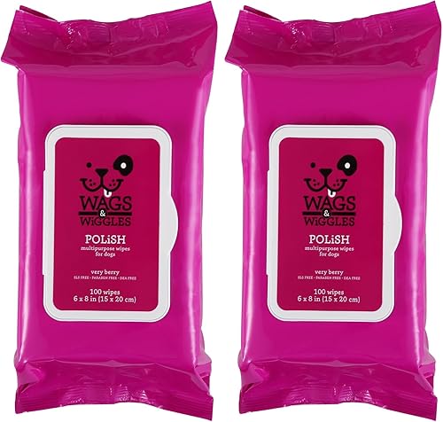 Vista 18 de Wags & Wiggles Cleanse Toallitas Hipoalergénicas 100ct Toallitas Hipoalergénicas para Perros Paquete de 100 Unidades, Sin Fragancia Baño Sin