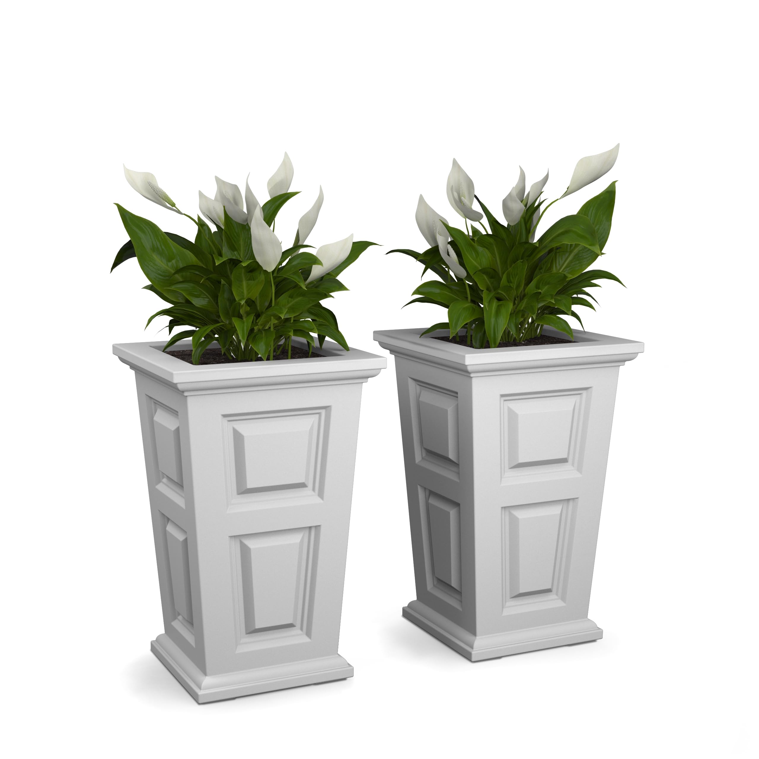 Wyndham 24in Tall Planter - White (2-Pack)