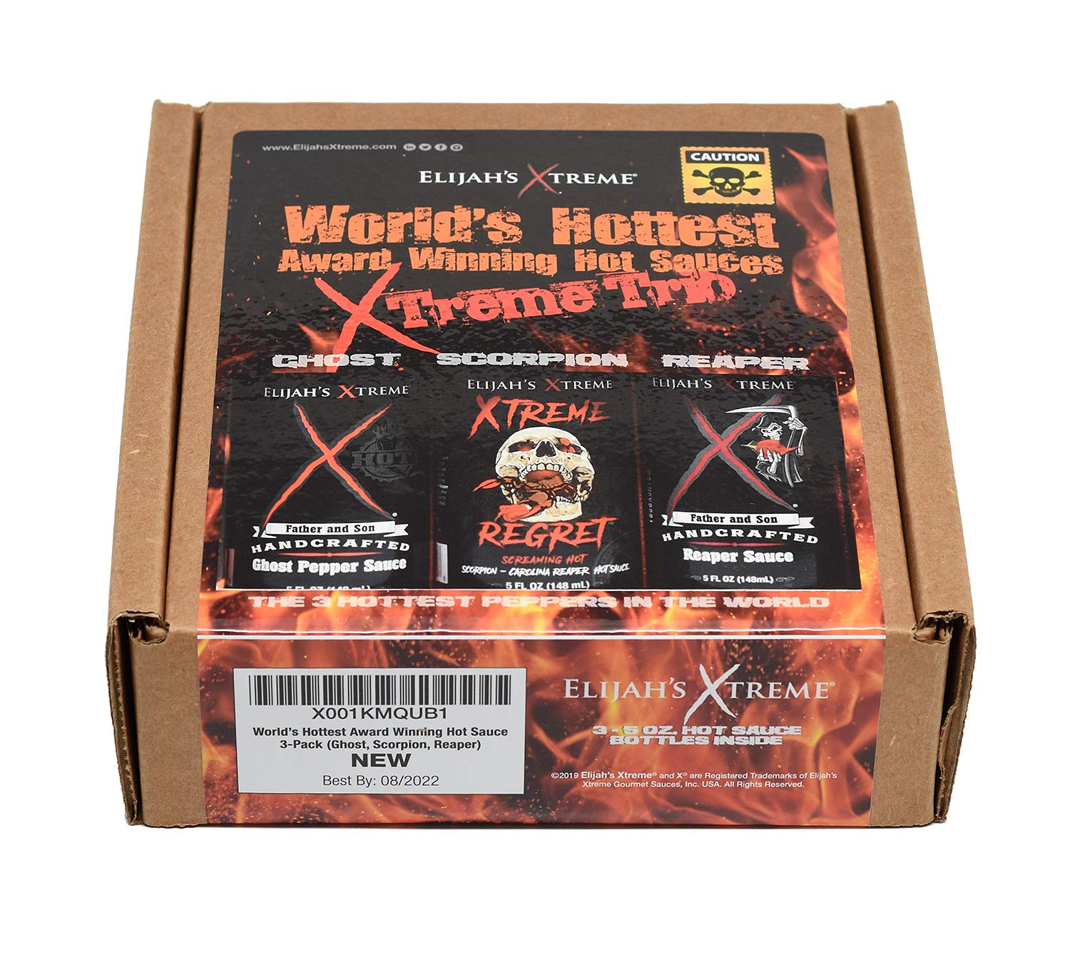 World's Hottest Hot Sauce Gift Set, Elijah's Xtreme Award Winning Hot