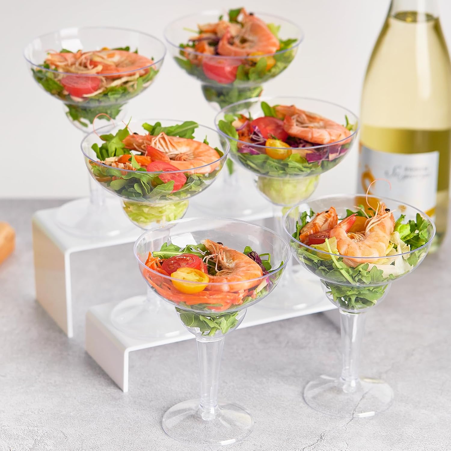 Kucoele 24 Pack Plastic Margarita Glasses, 12oz Disposable Cocktail Glasses Clear Party Cups for Wine, Champagne, Martini - Image 6