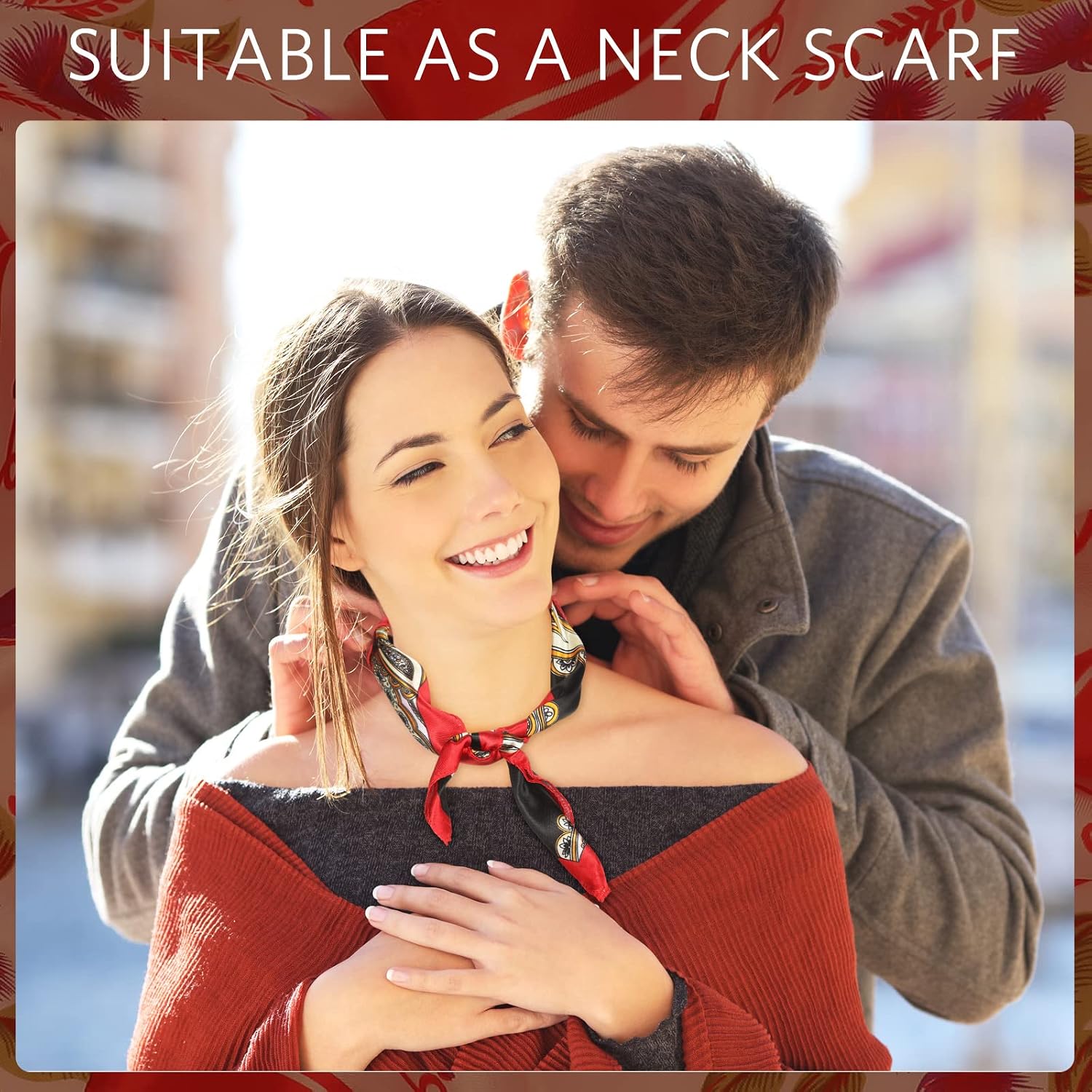 20 Pieces Women Satin Square Scarf Mixed Color Small Silk Neck Scarf for Women Girls Favors, Random Color