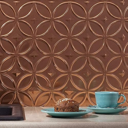 Miniatura 2 de FASÄDE Kit de anillos decorativos de vinilo para salpicaduras de 15 pies cuadrados en cobre pulido