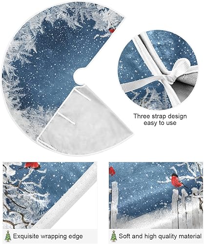 Miniatura 3 de Falda de árbol de Navidad, muñeco de nieve, copo de nieve, decoración de árbol de Navidad, falda de árbol de arpillera, pequeña para árbol de 4