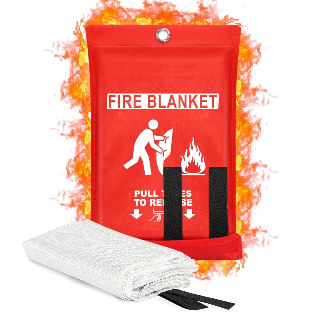 Acorn Crafts Emergency Fire Blanket | Survival Fiberglass, Flame Retardant, Protection Fire Blanket | Shelter Safety Cover for The Kitchen, Fireplace, Grill, Car, Camping |100 x 100 cm (2)-image-11