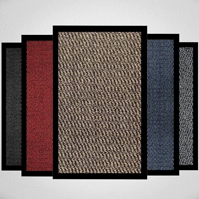Doormat Dirt Trapper For Indoor & Outdoor Black Grey Washable Barrier Mat Heavy Duty Non - Slip Door Entrance Mat Kitchen Runner Super Absorbent Door Mat Indoor (Beige, 50 x 80 cm)