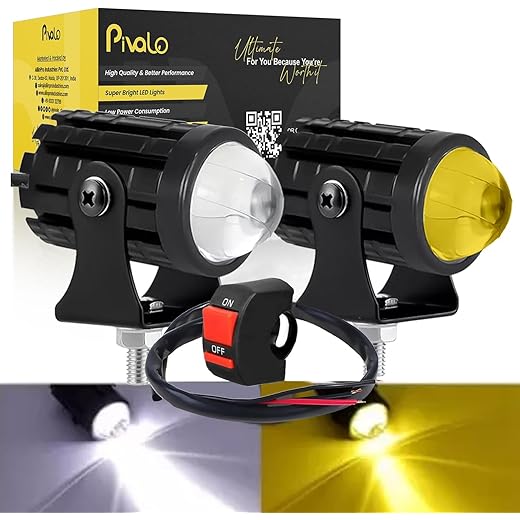 Pivalo 12V DC Bike Fog Light Set of 2