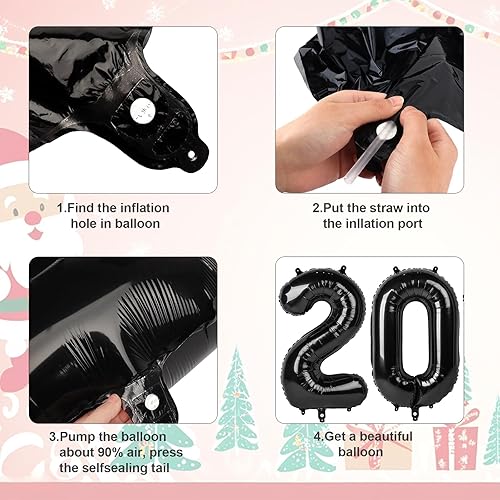 Vista 117 de Globo número 2 de 40 pulgadas, para decoración de cumpleaños y graduaciones, para niños y niñas (color verde claro)