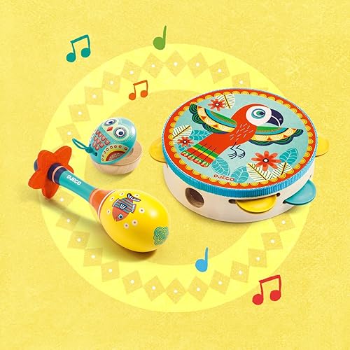 Vista 27 de DJECO Animambo - Sintetizador - Instrumento musical seguro para niños, lindo juguete musical educativo para habilidades motoras, creatividad