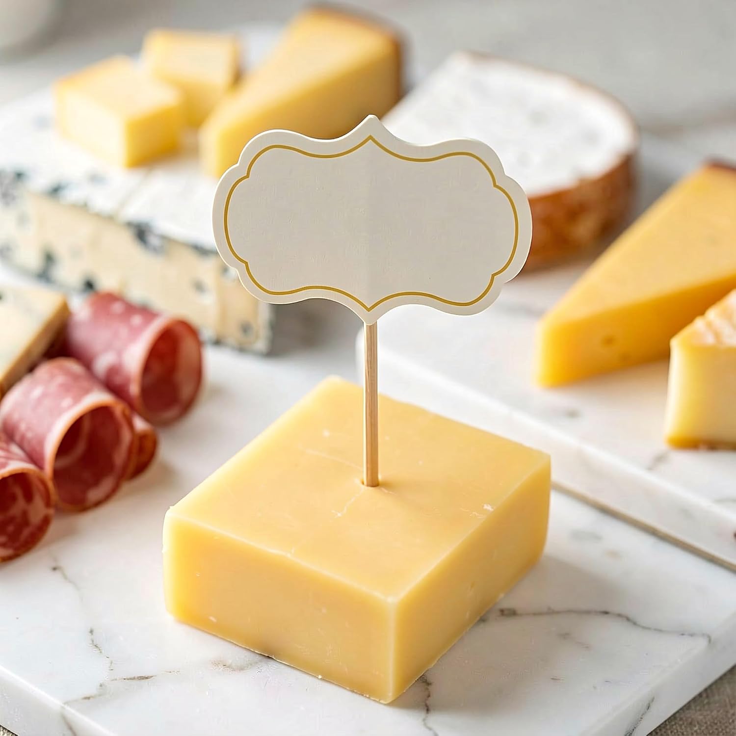 Ipetboom 48pcs Cheese Labels Markers for Charcuterie Board, Appetizer Signs