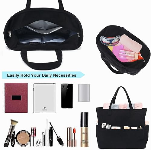 Miniatura 3 de Bolso grande de playa con asas para mujer, impermeable, a prueba de arena, con cremallera, para usar en la piscina, el gimnasio, el supermercado, al