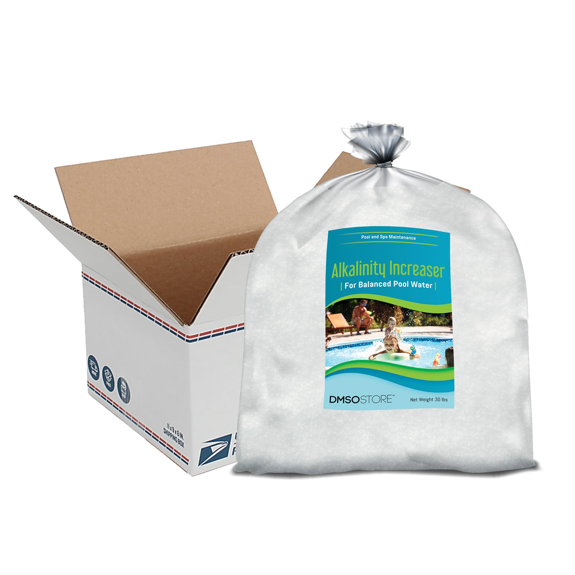 Alkalinity Increaser for Pools. 30 lbs. Sodium Carbonate (Soda Ash Dense) 99.95% Pure