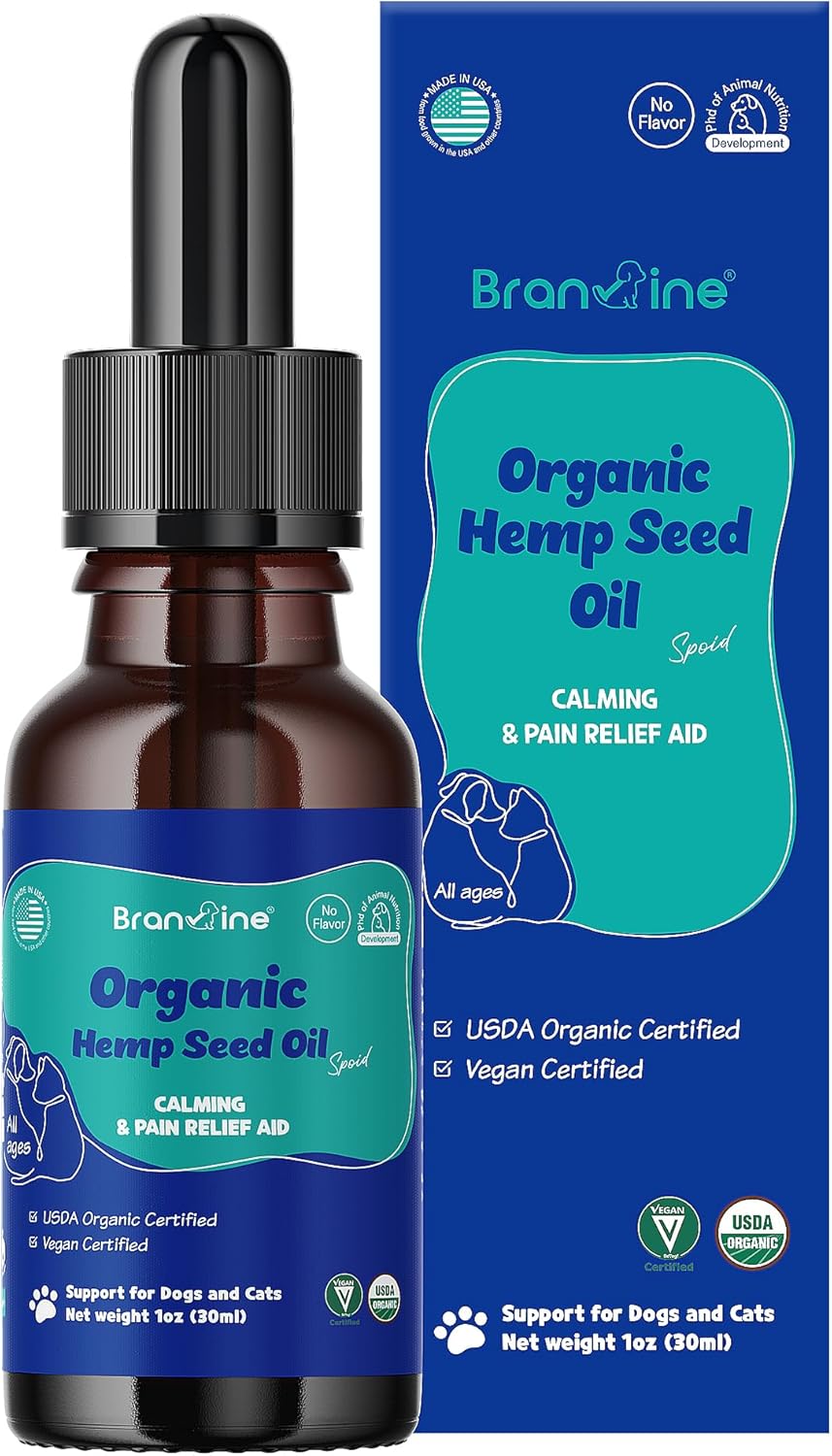 Pet Hemp & Hemp Seed Oil - Seizure Relief, Aids Sleep, Calming Effect, Increases Appetite, Bladder Contractility Relief (30ml)