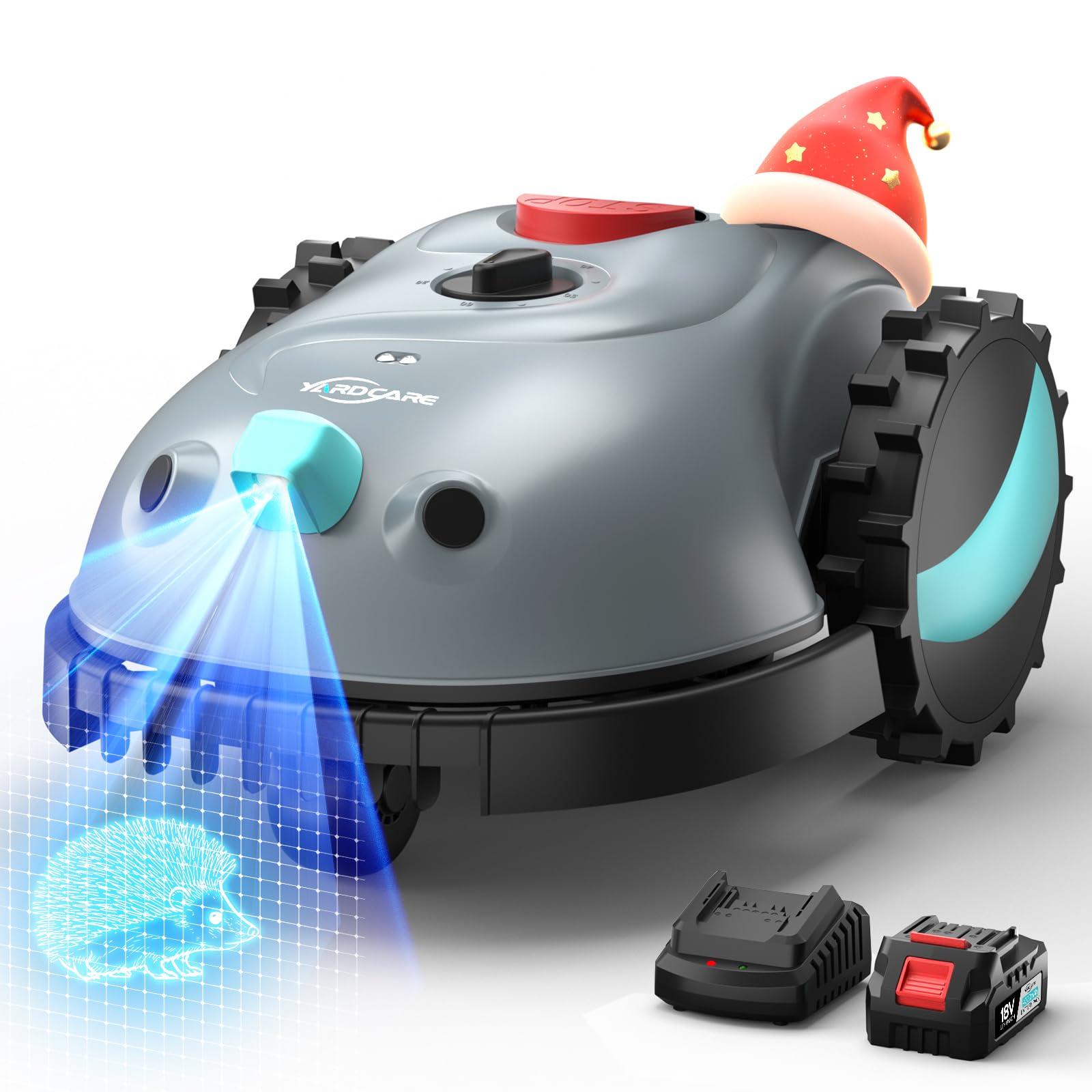 Robot Tondeuse Gazon V100 sans Fil avec Caméra 150㎡ Batterie 4 Ah Coupe en Spirale
Robot Tondeuse Gazon V100 sans Fil Év