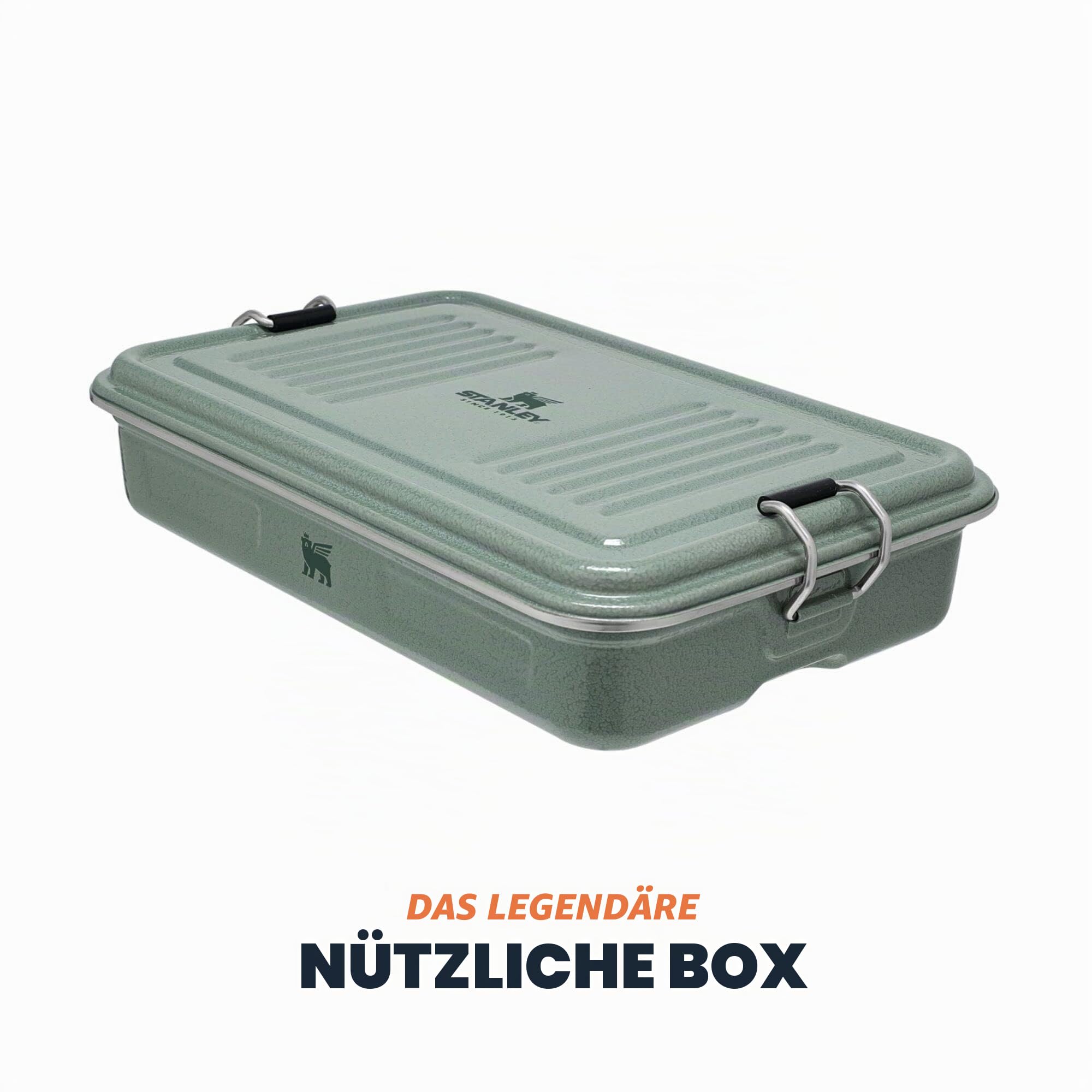 STANLEY Classic Legendary Thermosflasche(1L) Classic Brotdose (1.2L) - Hammertone Green - Edelstahl - Thermoskanne - Spülmaschinenfest