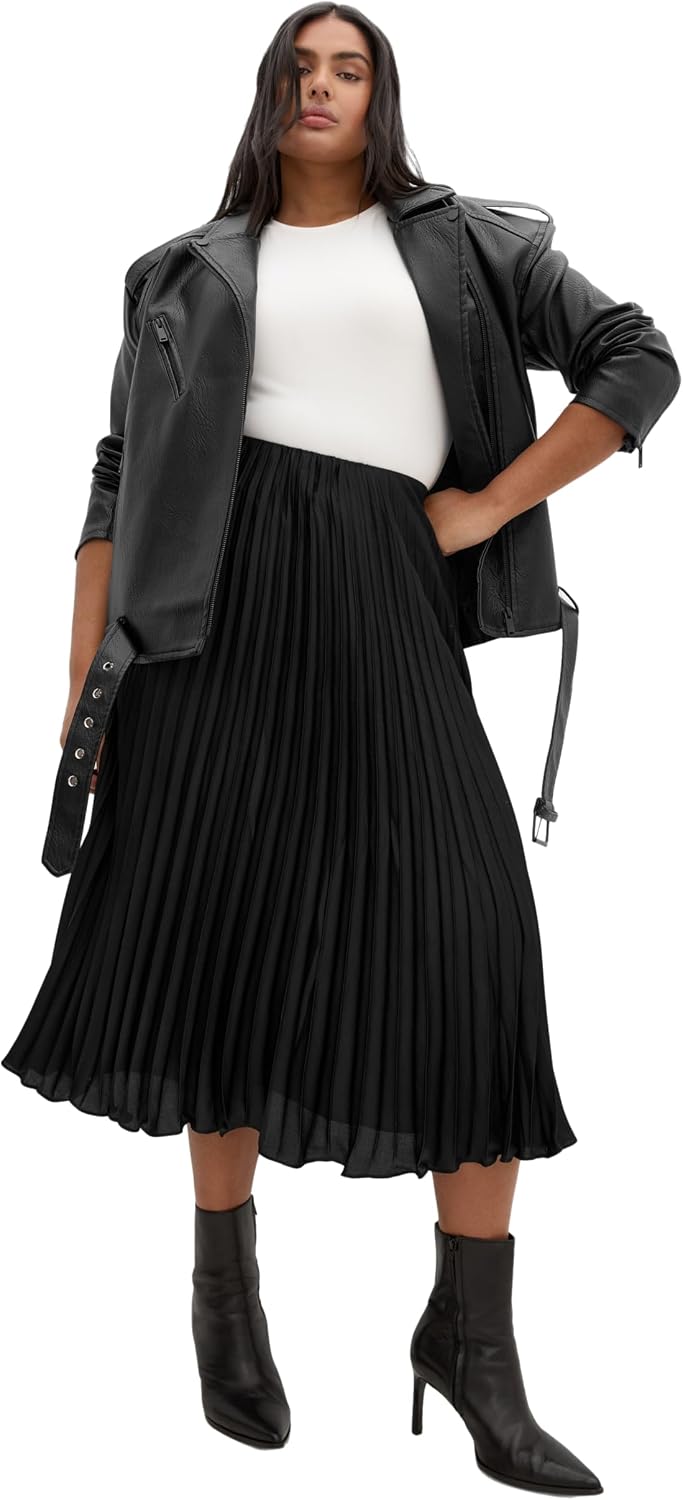 City Chic Plus Size Skirt - Selena Pleat
