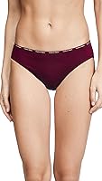 Vista 2 de Calvin Klein Calzones de bikini elásticos de algodón con logotipo para mujer, paquete de 5, Gala RojaNegroGris JaspeadoBlancoBaya Dulce