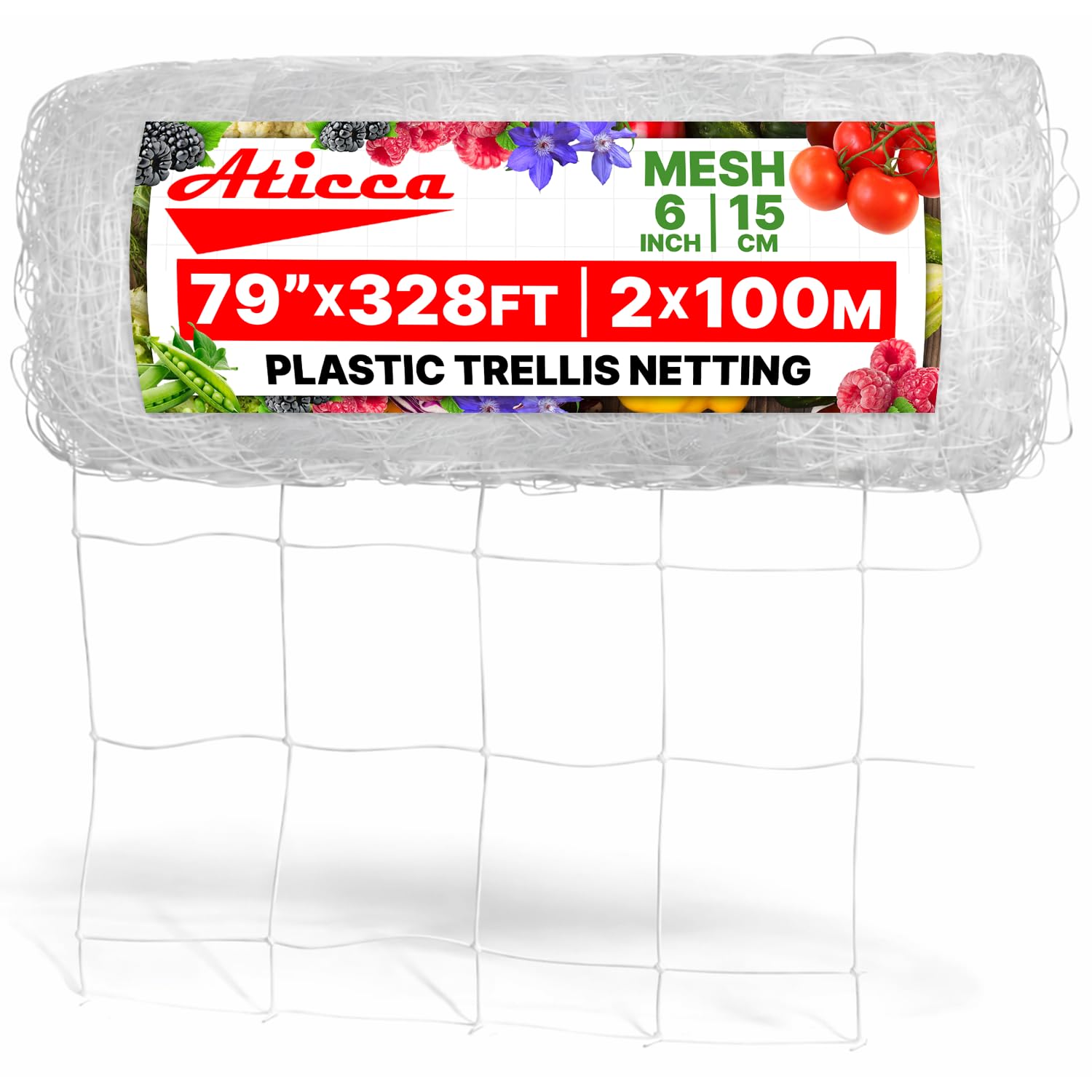 ATICCA Plastic Trellis Netting 79x328 ft