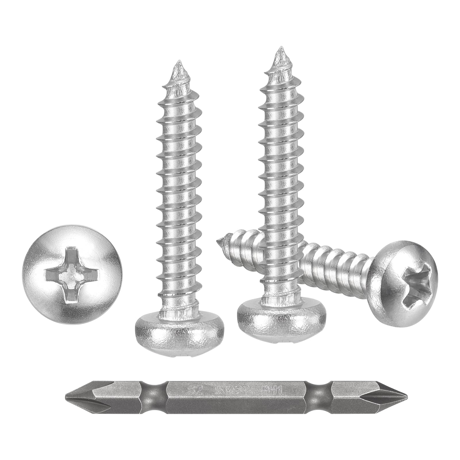 METALLIXITY Phillips Pan Head Self Tapping Screw #4x5/8" 100Pcs