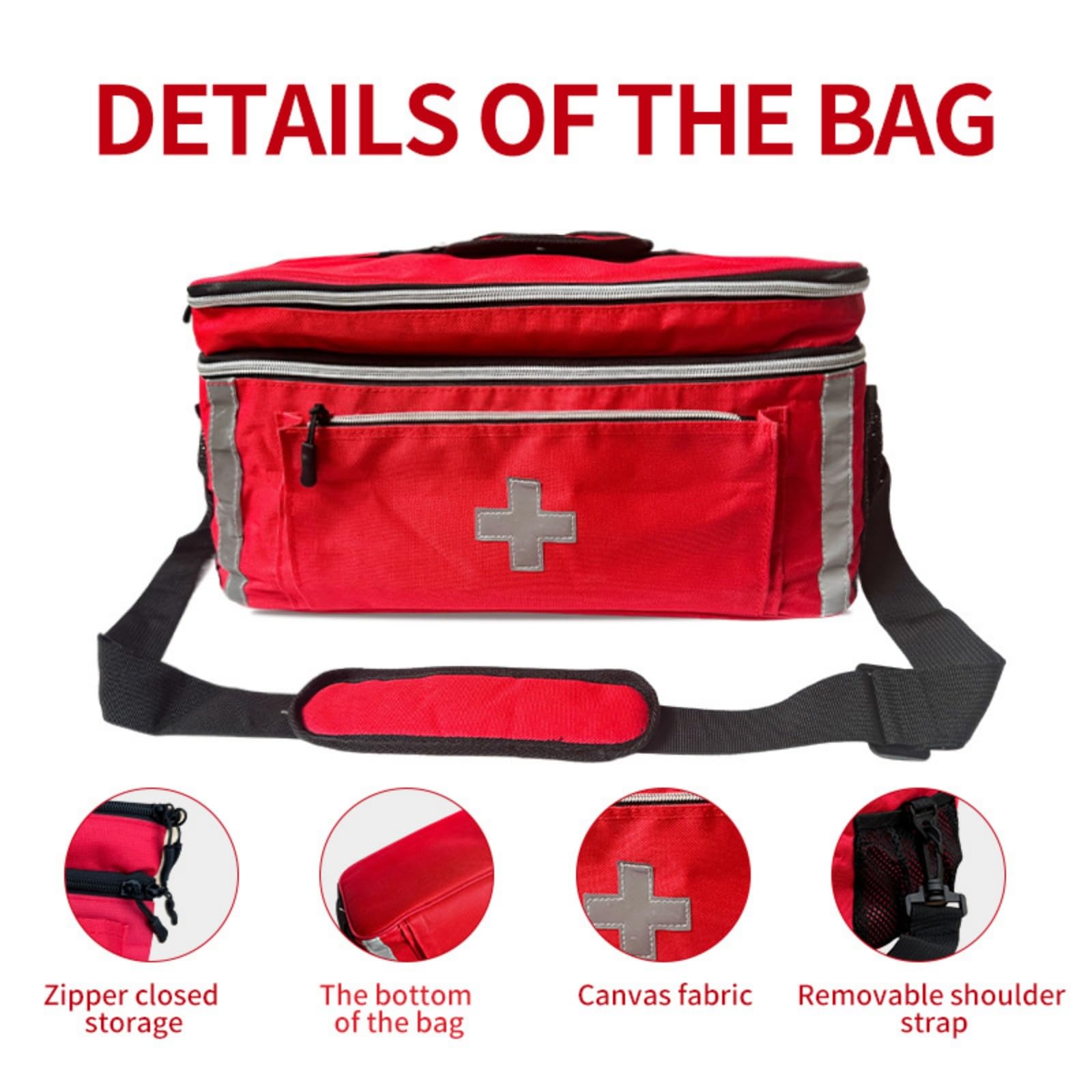 Wasserdichte, staubdichte Polyester-Tasche, abnehmbare Systeme, tragbar, leichtes Design für Wandern, Camping, Notfall-Szenario, Campingtasche