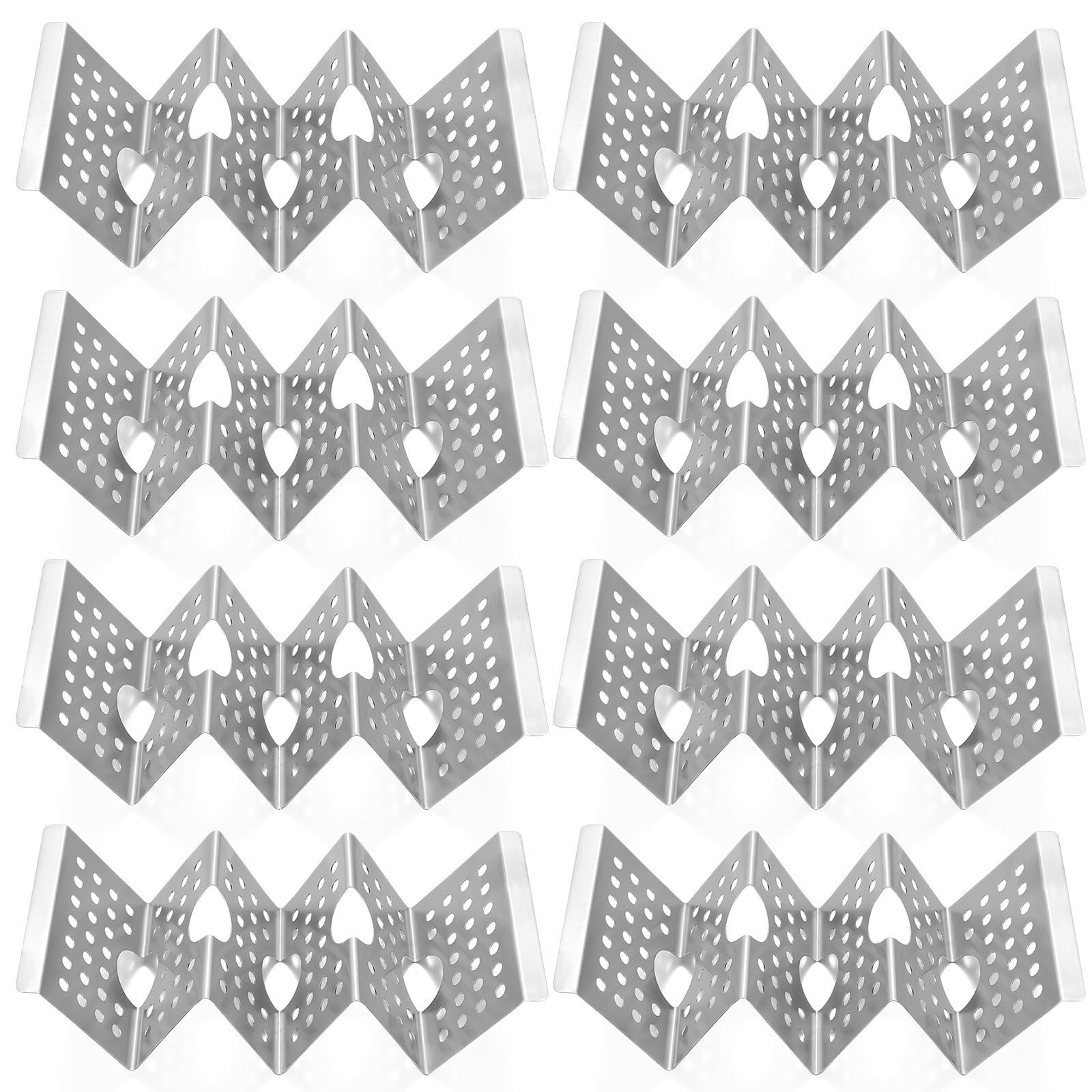 POPETPOP 8 Piezas Soporte para Tacos de Acero Inoxidable, Plata