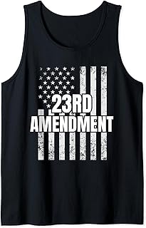 23rd Amendment Constitution American Flag Tank Top