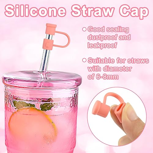 Miniatura 2 de Juego de 10 fundas de silicona para popotes reutilizables, compatibles con pajitas de 0.315 a 0.315 pulgadas, 10 colores disponibles, perfectos para