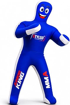 Unfilled Wrestling Dummy for Kids Youth Grappling Dummy BJJ, MMA, Jiu Jitsu & Judo Training Partner Durable Martial Arts Practice Buddy