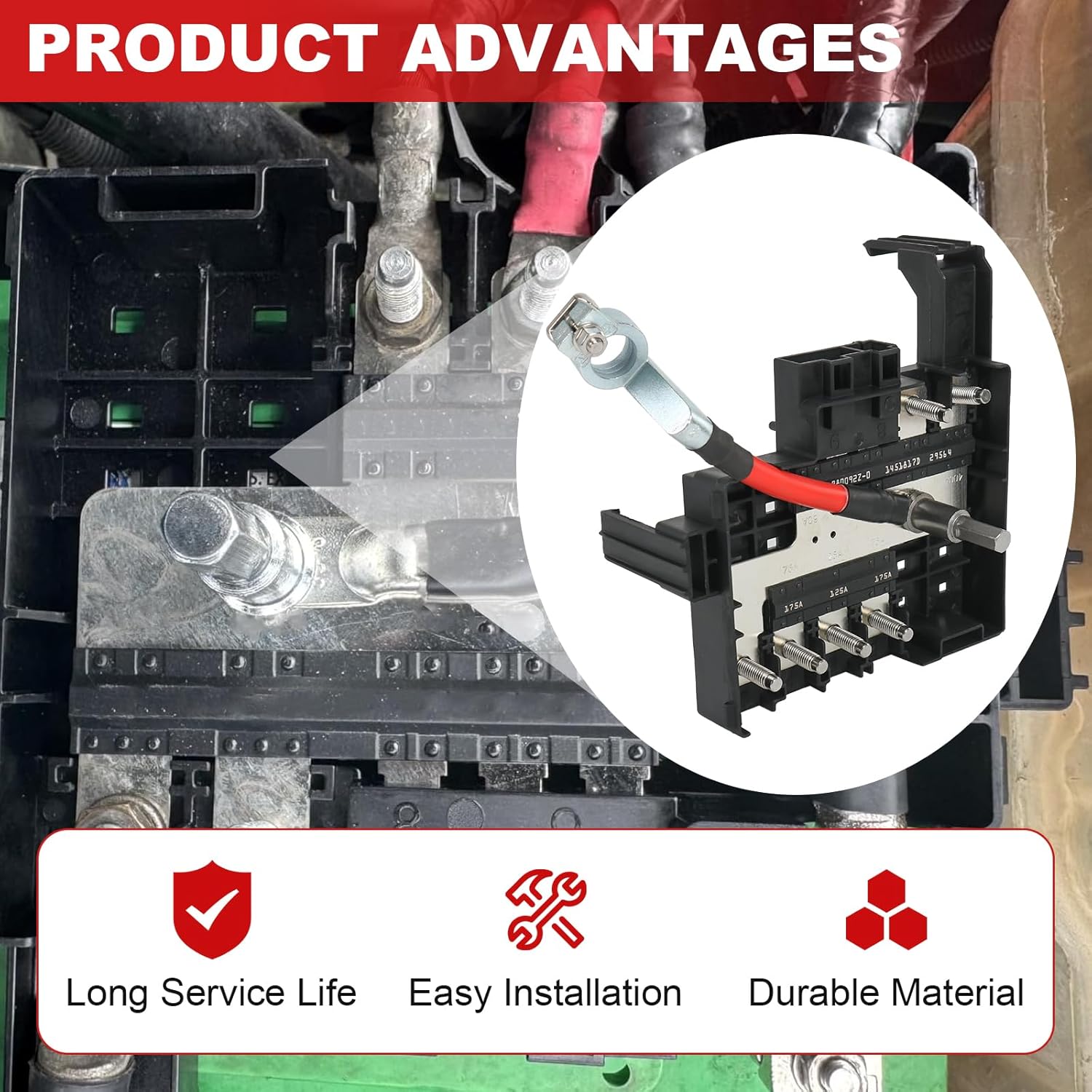 Battery Distribution Engine Compartment Fuse Block Replacement for Chevrolet Silverado 1500 GMC Sierra 1500 2017-2019, Replace 84354721 84043745