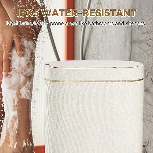 Miniatura 3 de NiHome Bote de basura automático inteligente sin contacto con tapa, cierre silencioso, 2 galones, compacto sensor de movimiento infrarrojo, cubo de