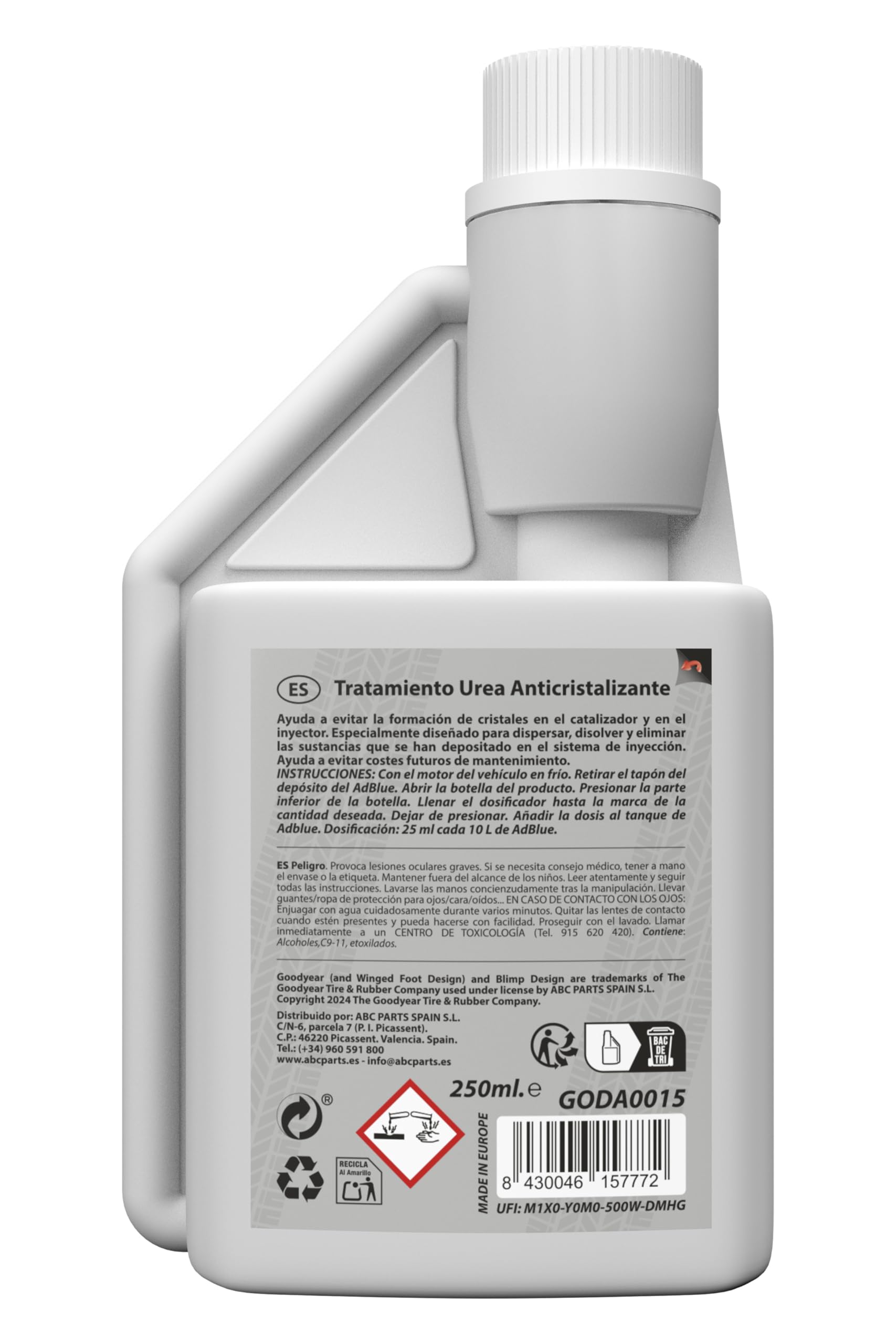 Goodyear Trattamento Anticristallizzante dell'Urea per Sistemi AdBlue con Dosatore PRO Additives. Additivo per AdBlue 250 ml.