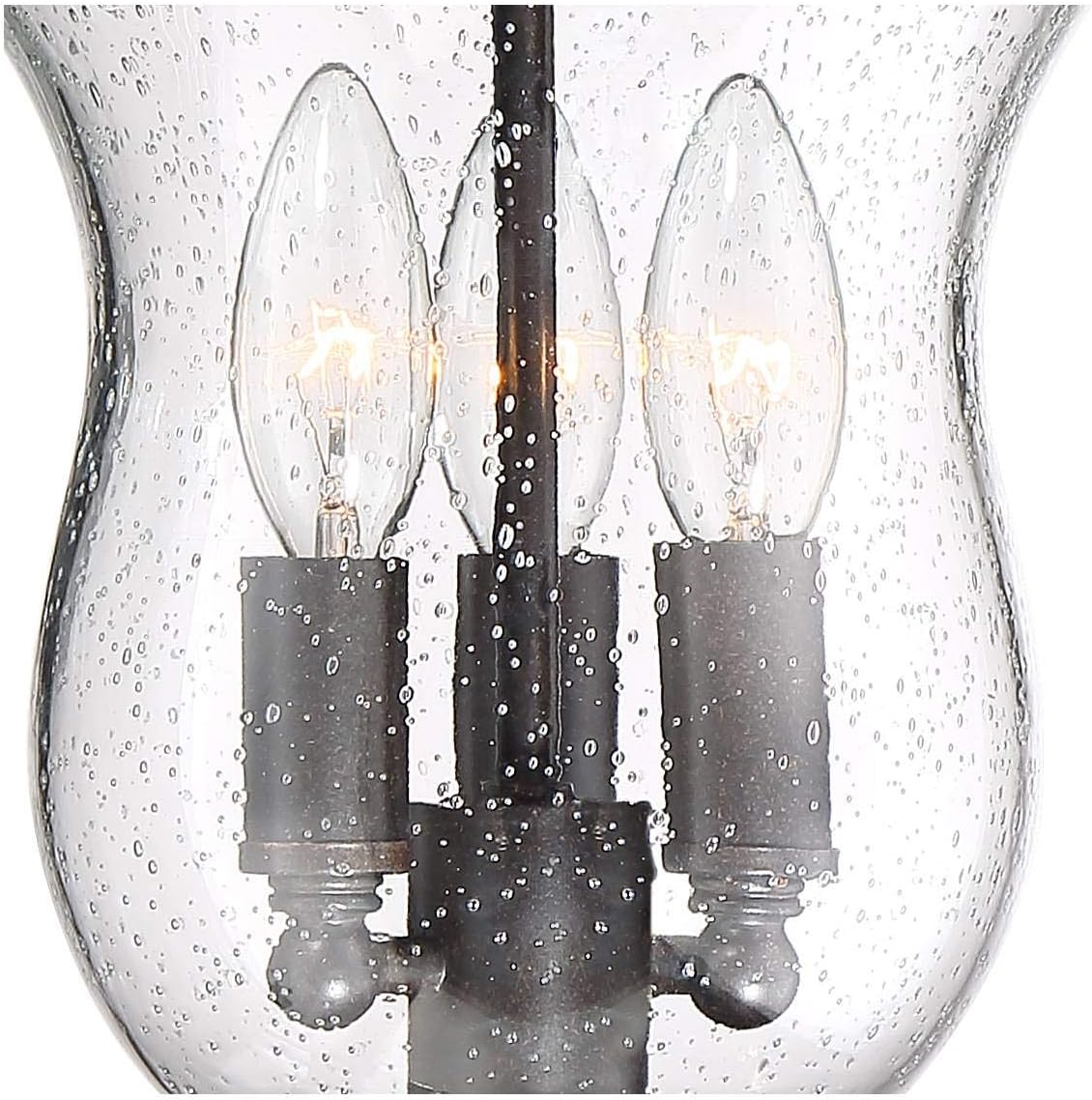 Franklin Iron Works Carriage Traditional Outdoor Wall Light Fixture LED Bronze Brown 22" Clear Seedy Glass Shade Decor Exterior House Porch Patio Outside Deck Garage Yard Front Door Garden Home