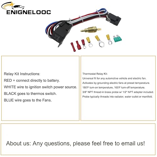 Miniatura 7 de Relé de ventilador de aluminio de 3 filas para Ford Mustang Thunderbird LTD Granada Fairmont Lincoln Continental Mark VII Mercury Capri Cougar Grand