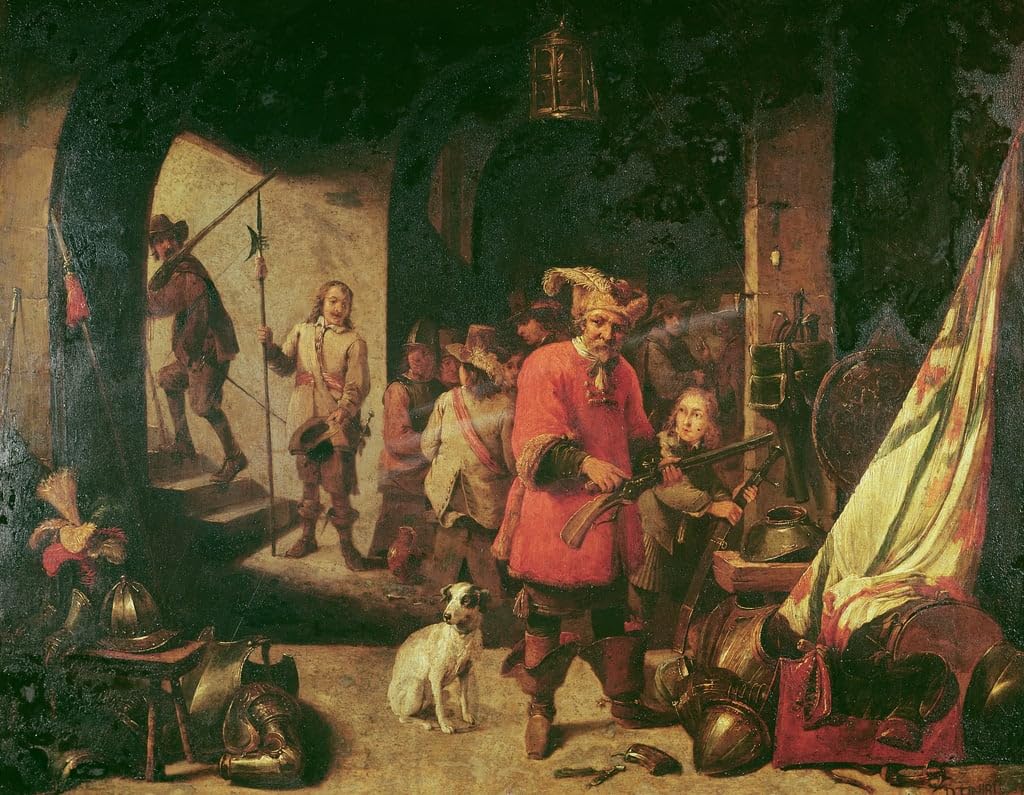 Pintura mural en lienzo de 60x90cm con la obra de David Teniers para decoración del hogar 5