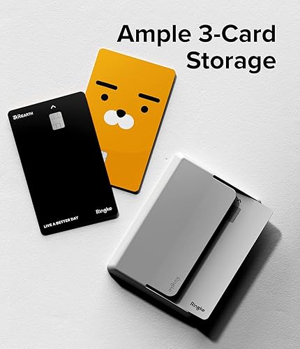 Miniatura 4 de Ringke Tarjetero magnético con ranura lateral compatible con MagSafe Wallet Cartera ligera y dura para teléfono para accesorios de tarjetas